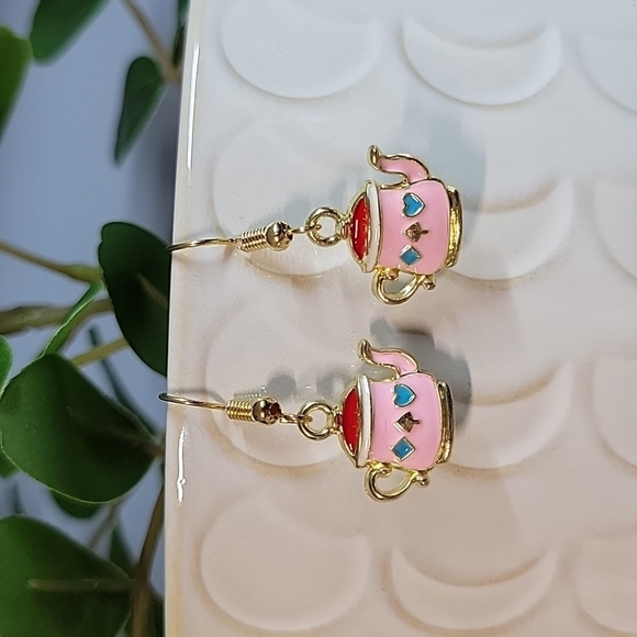 Teapot Drop Earrings - Picture 1 of 5